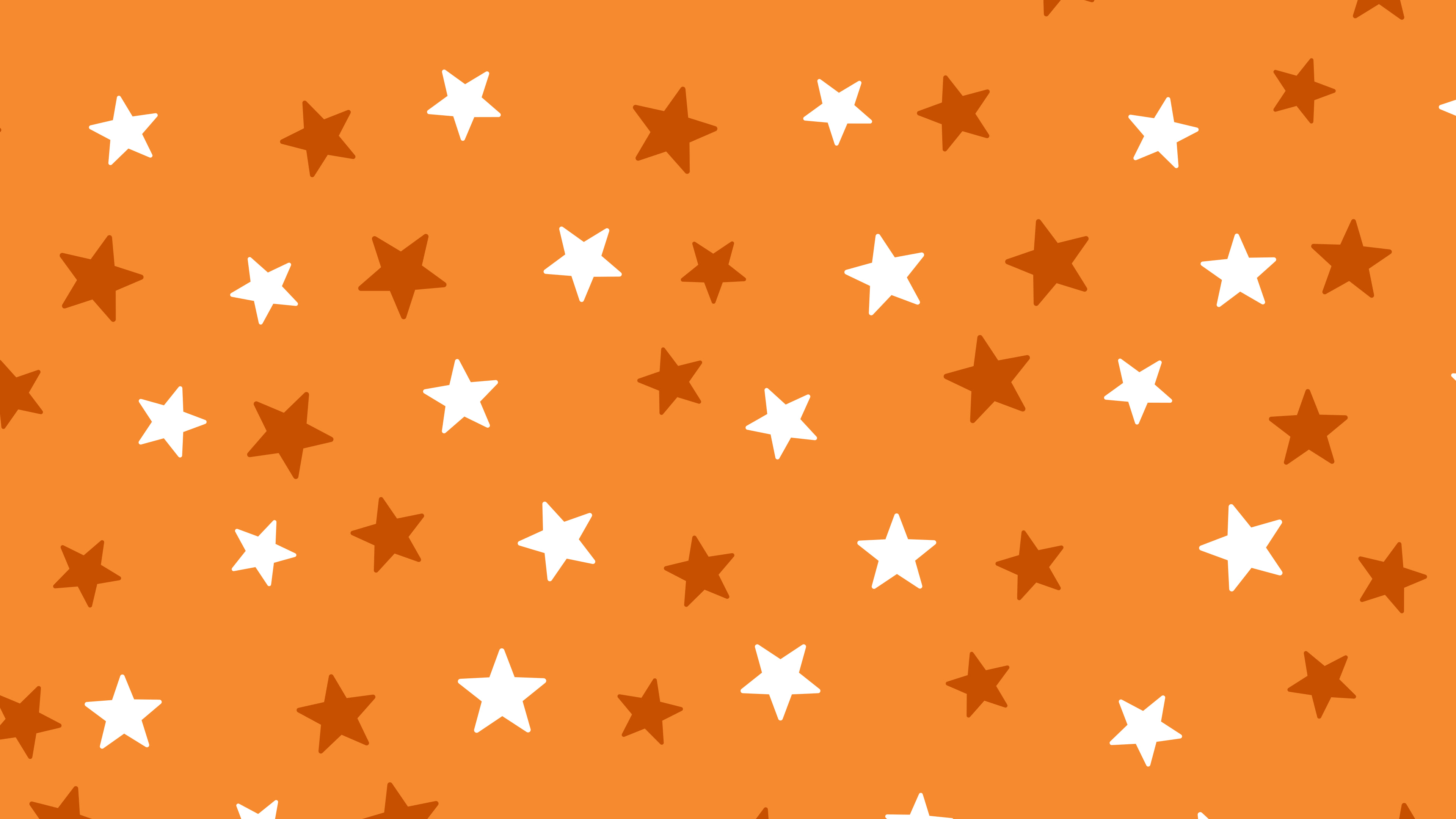Orange Star Pattern desktop wallpaper in 4K