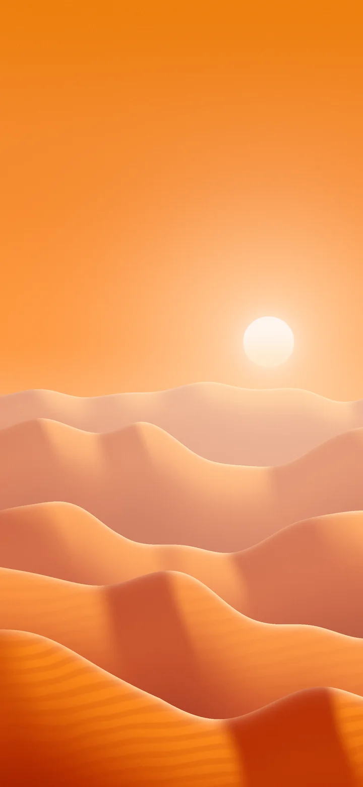 Orange Sunlit Sand Dunes wallpaper for iPhone and Android