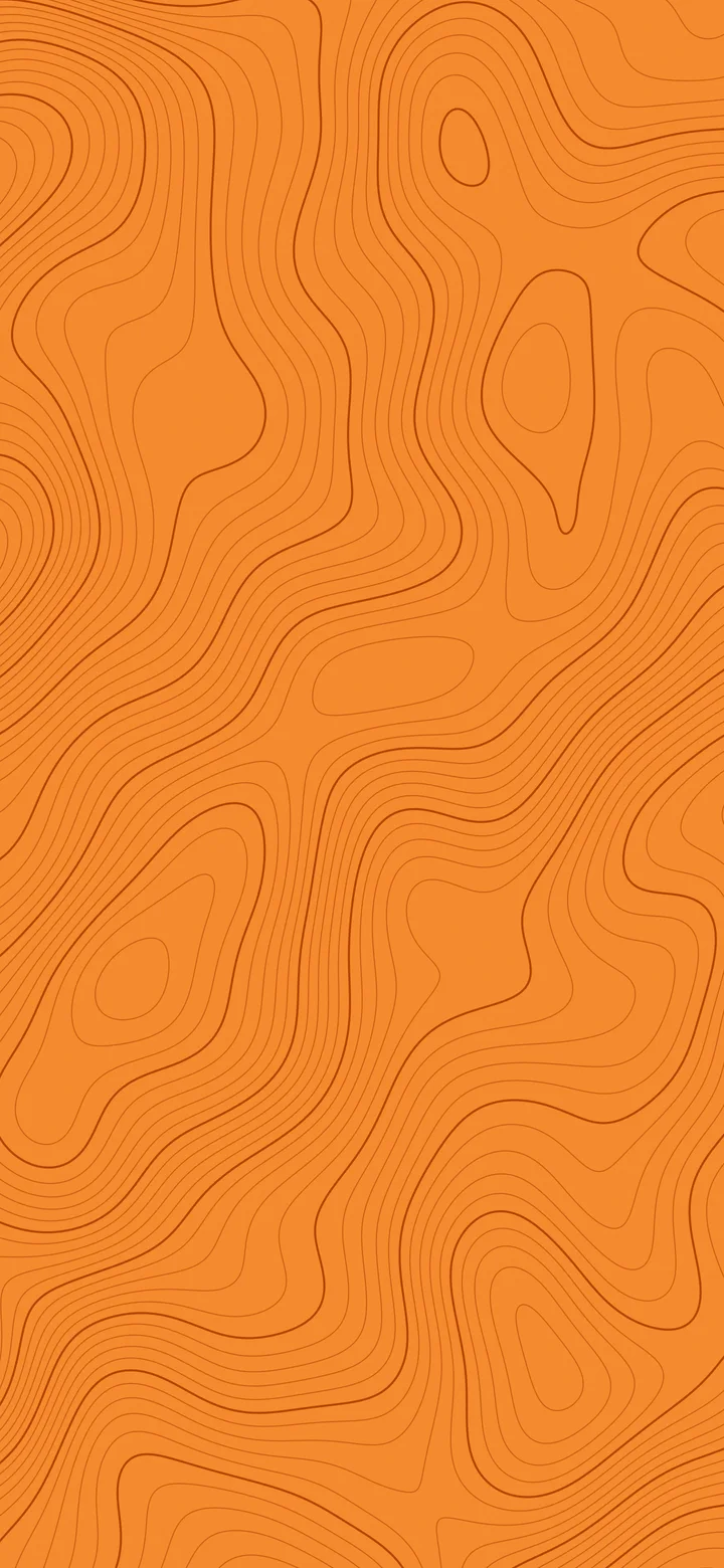 Orange Topographic Line wallpaper for iPhone and Android