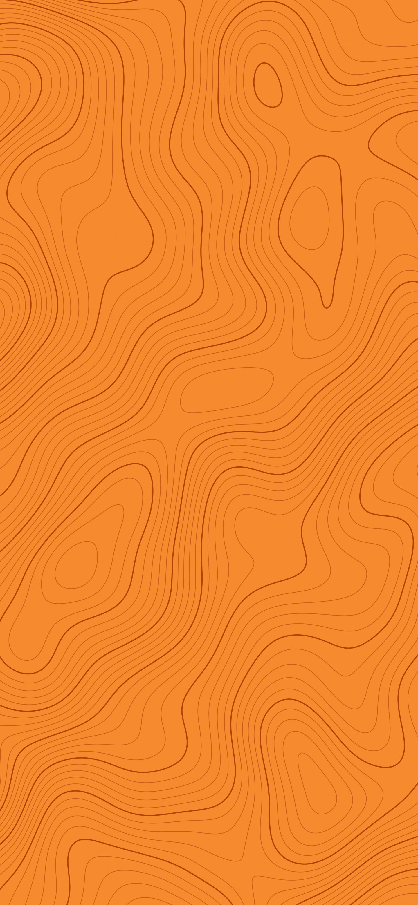 Orange Topographic Line wallpaper for iPhone and Android