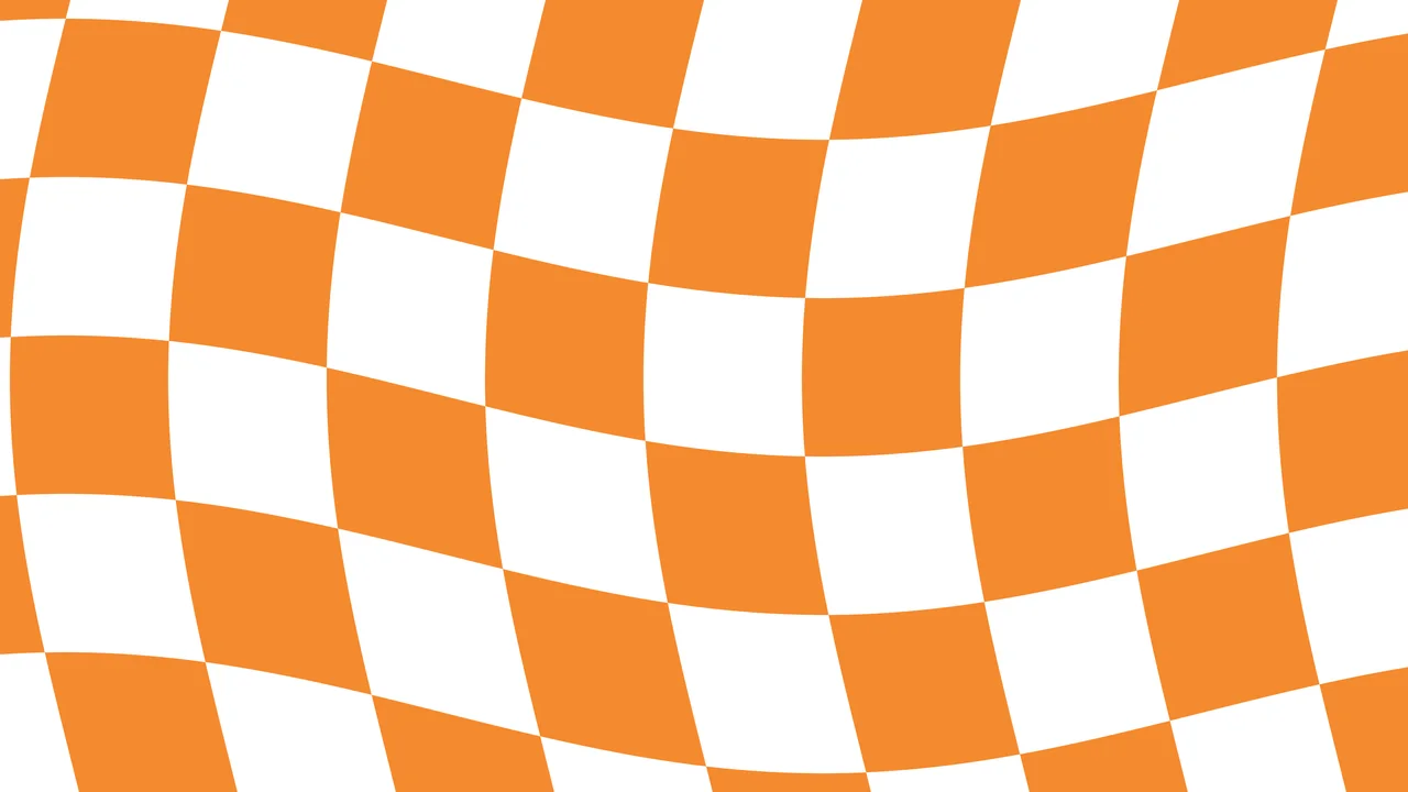 Orange Wavy Checkered desktop wallpaper in 4K