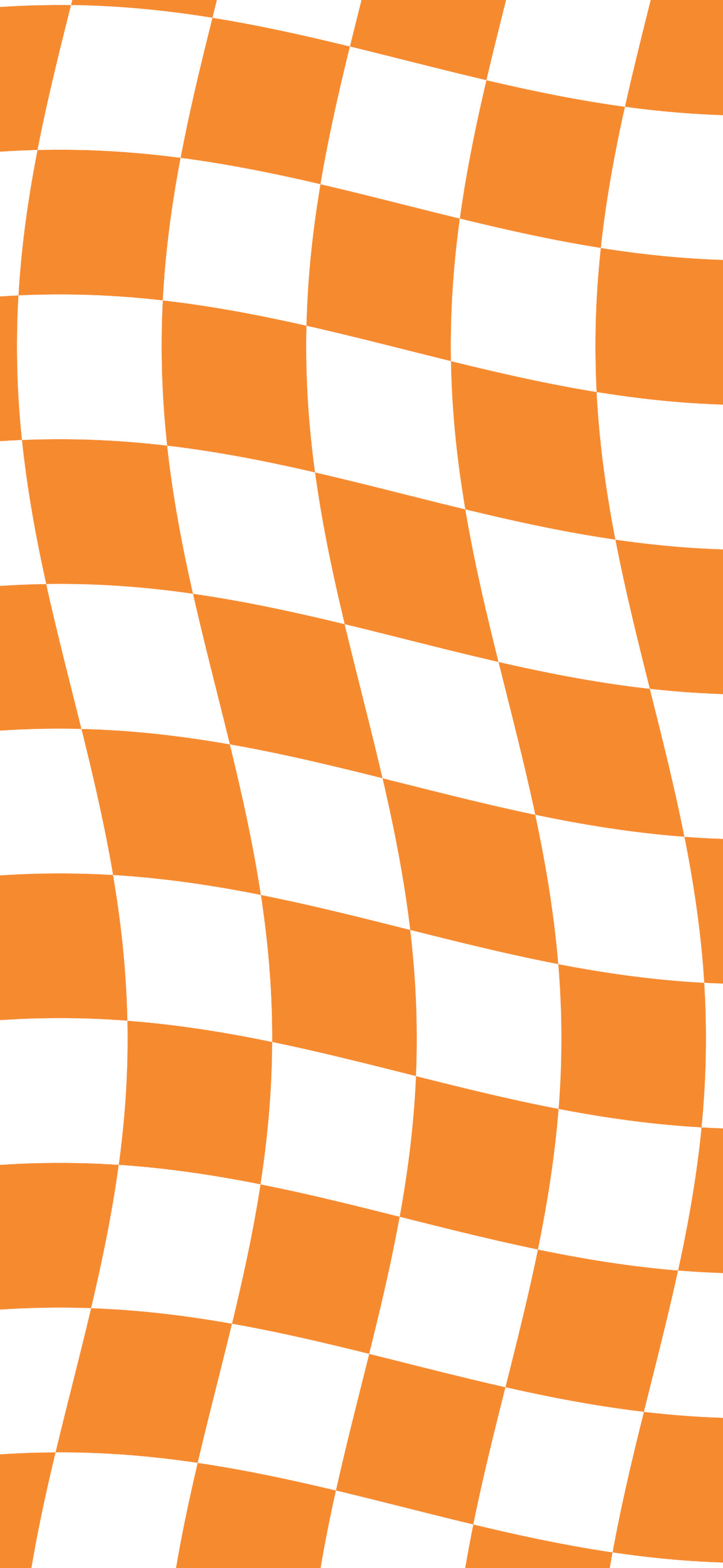 Orange Wavy Checkered wallpaper for iPhone and Android