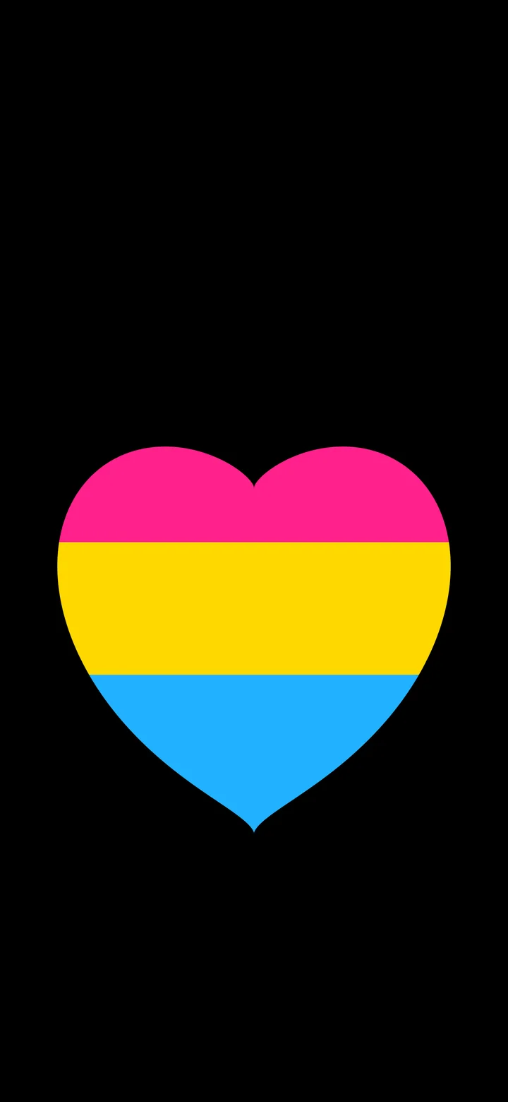 Pansexual Pride Heart wallpaper for iPhone and Android