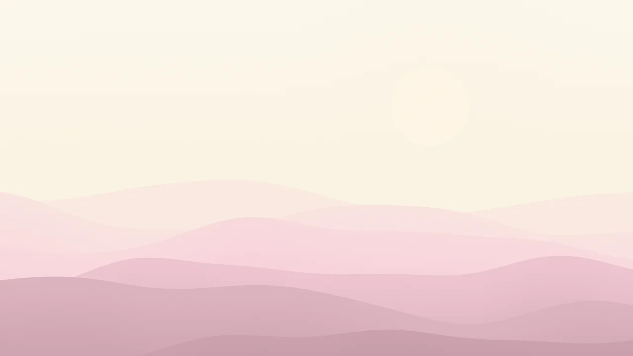Pastel Pink and Cream Minimalist Desert Dunes desktop wallpaper in 4K