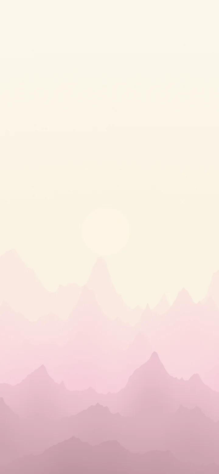 Pastel Pink and Cream Minimalist Mountain Landscape wallpaper for iPhone and Android