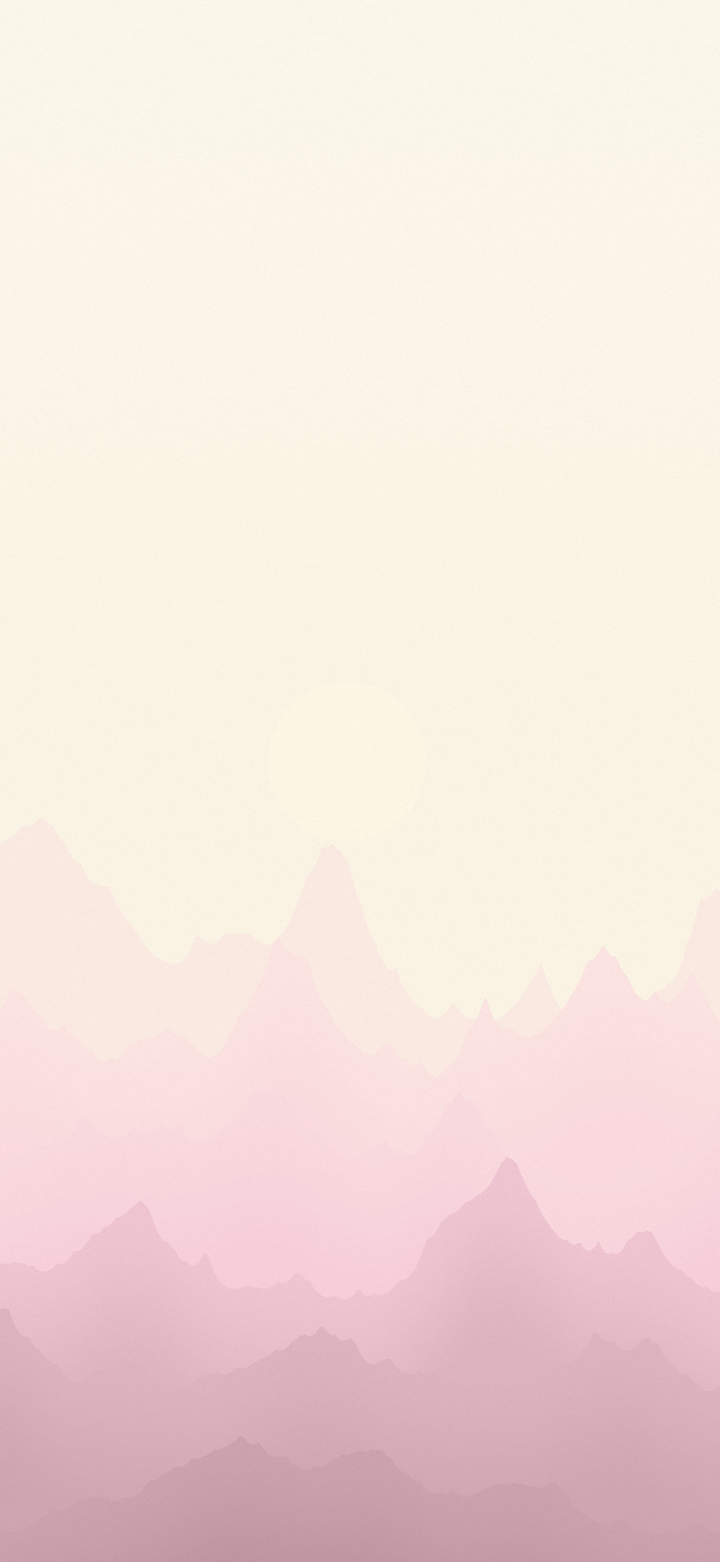 Pastel Pink and Cream Minimalist Mountain Landscape wallpaper for iPhone and Android