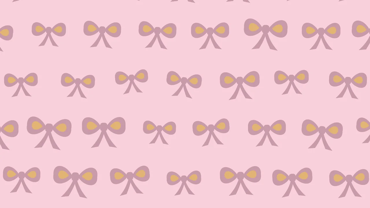 Pastel Pink Bow Pattern desktop wallpaper in 4K