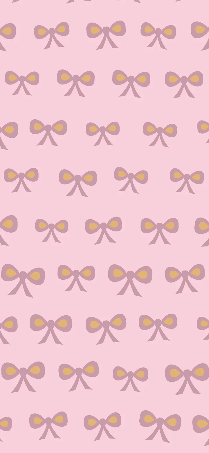 Pastel Pink Bow Pattern wallpaper for iPhone and Android
