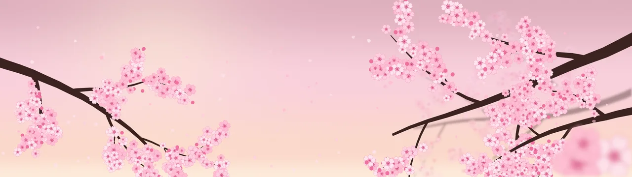 Pastel Pink Cherry Blossom Branch dual monitor wallpaper, 7680 × 2160