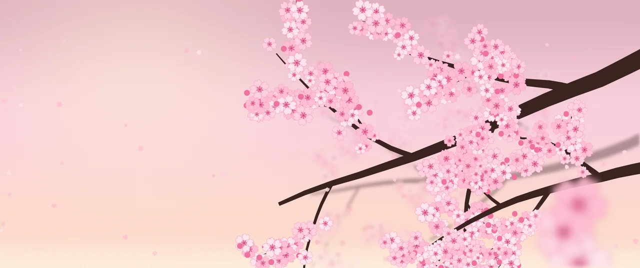 Pastel Pink Cherry Blossom Branch ultrawide wallpaper, 3440 × 1440
