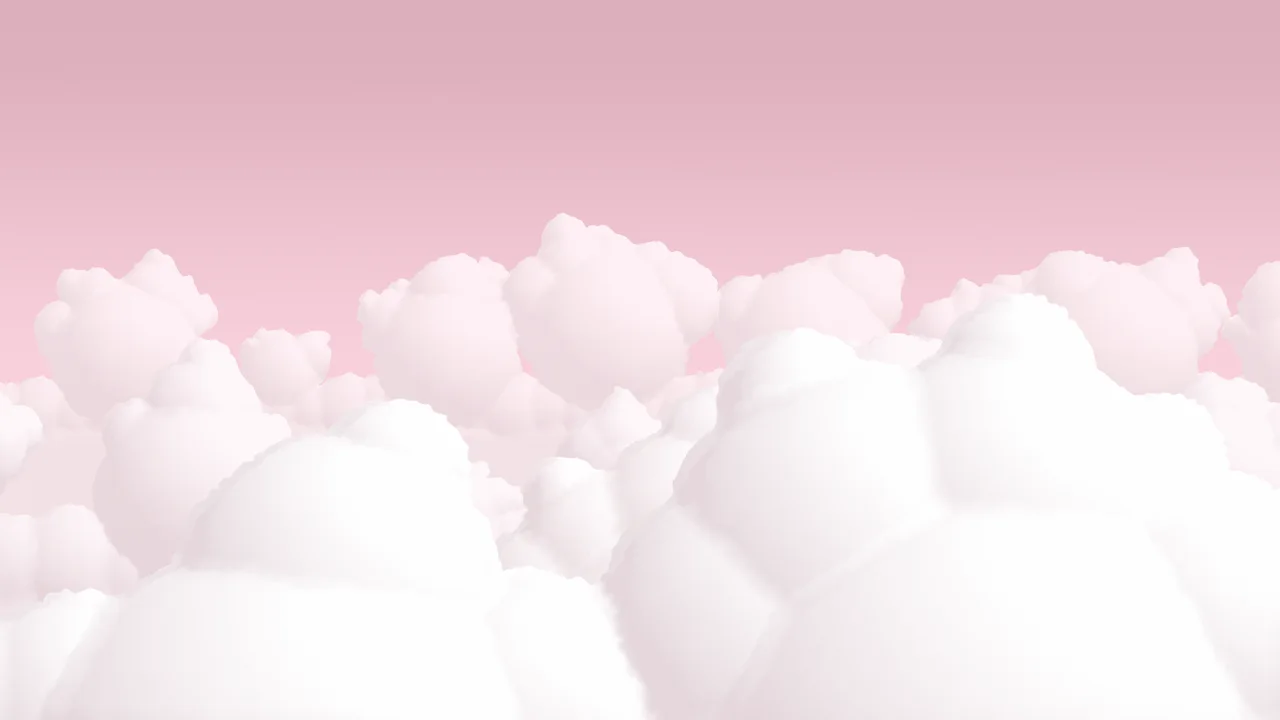 Pastel Pink Fluffy Clouds desktop wallpaper in 4K