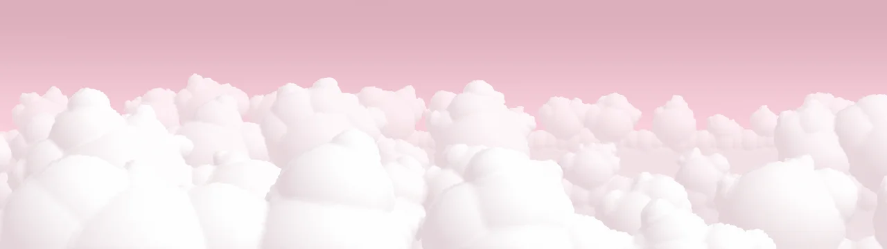 Pastel Pink Fluffy Clouds dual monitor wallpaper, 7680 × 2160