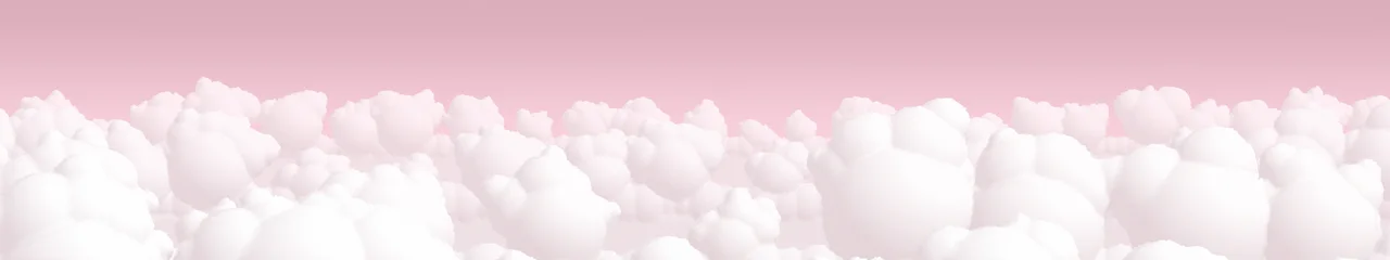 Pastel Pink Fluffy Clouds triple monitor wallpaper, 7680 × 1440
