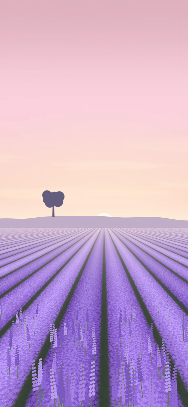 Pastel Pink Lavender Field wallpaper for iPhone and Android