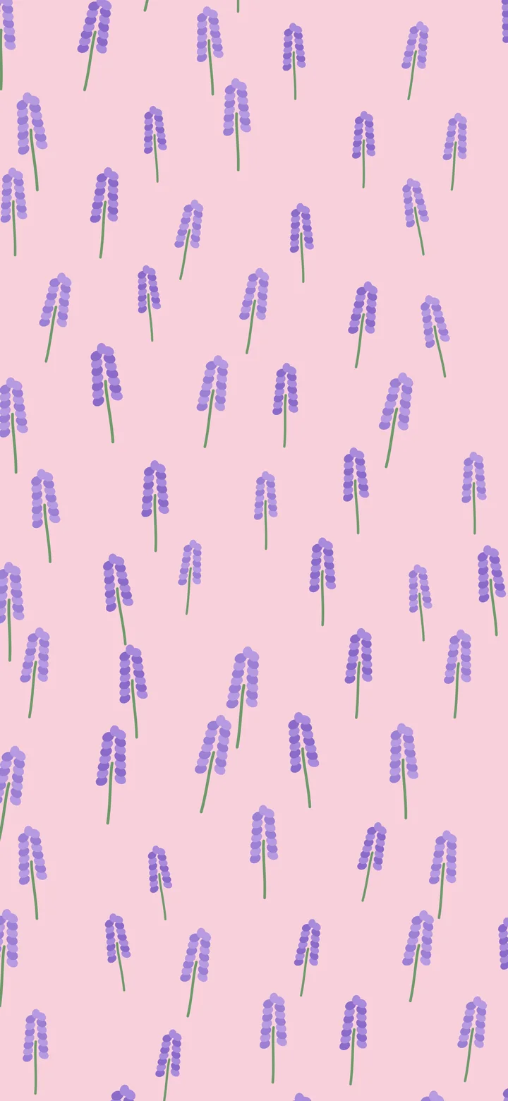 Pastel Pink Lavender Sprig Pattern wallpaper for iPhone and Android