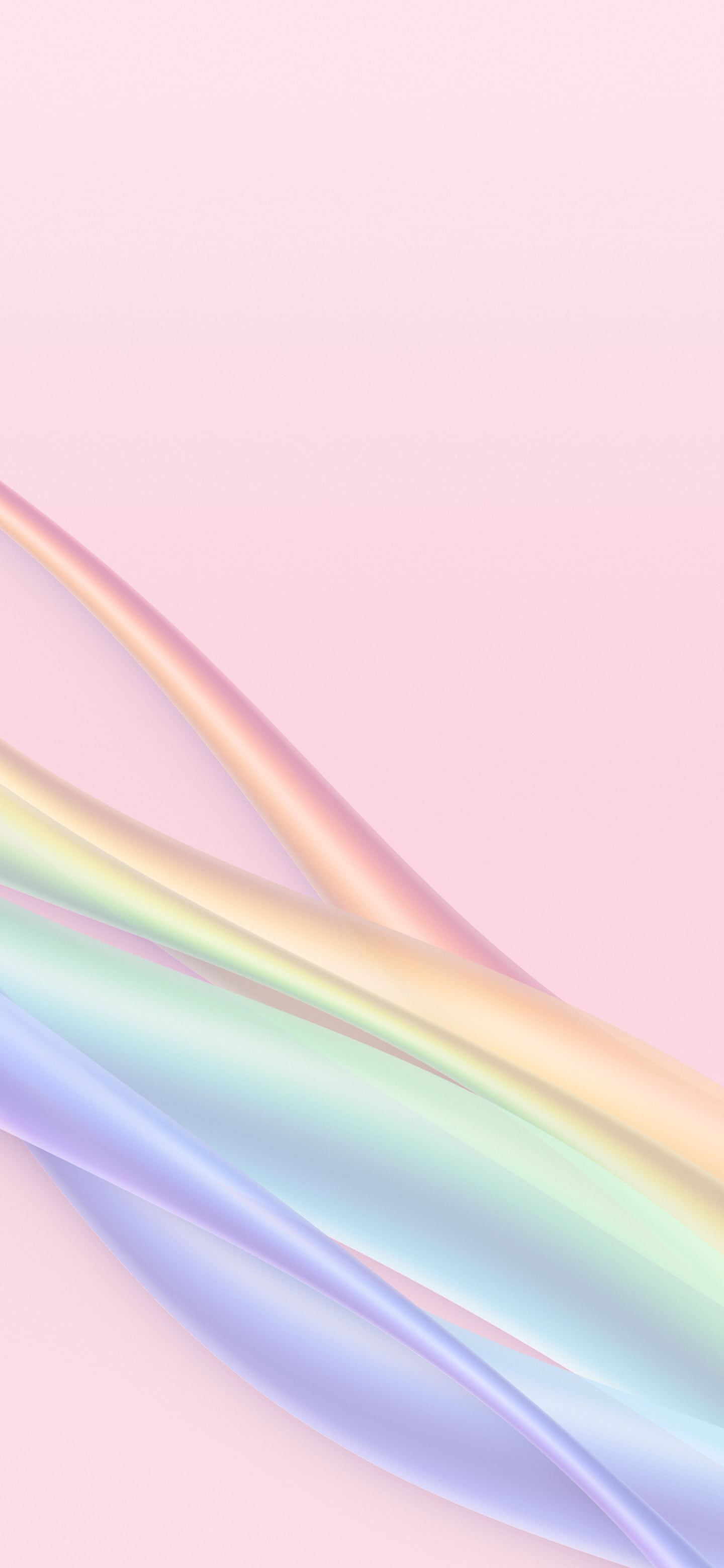 Pastel Pink Rainbow Waves wallpaper for iPhone and Android