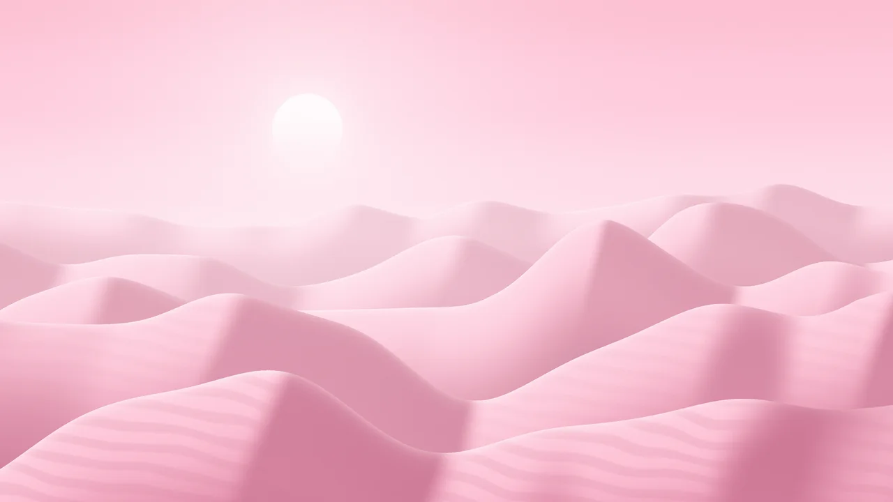 Pastel Pink Sunlit Sand Dunes desktop wallpaper in 4K