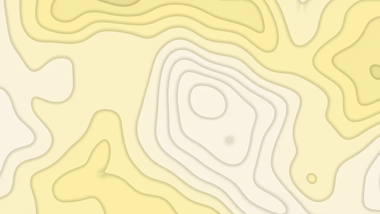 Pastel Yellow and Cream Layered Topographic desktop wallpaper in 4K