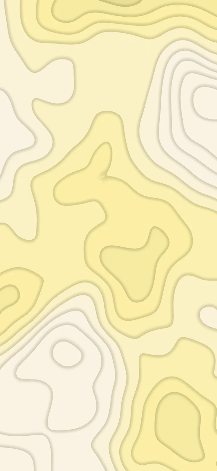 Pastel Yellow and Cream Layered Topographic wallpaper for iPhone and Android