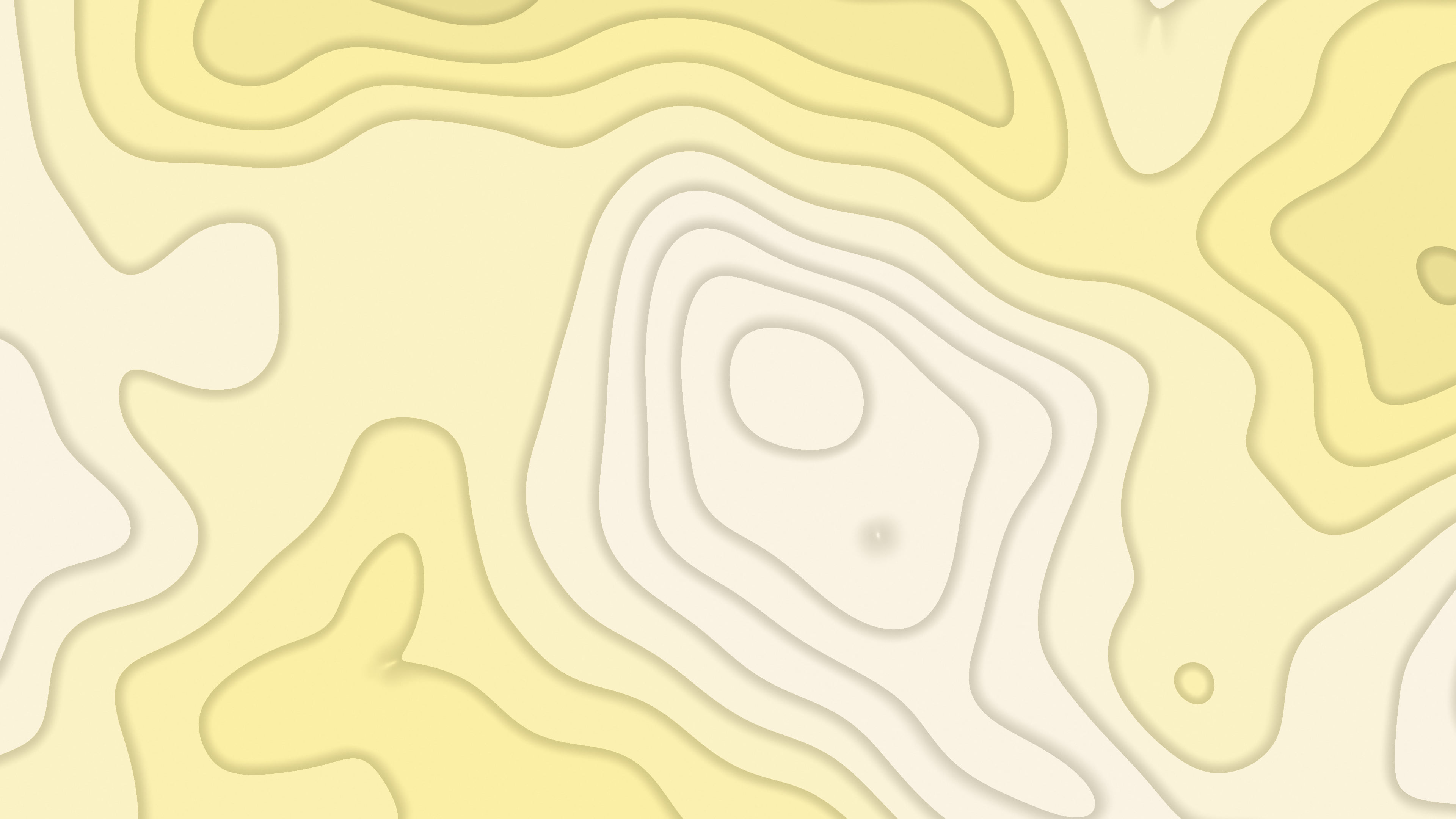 Pastel Yellow and Cream Layered Topographic desktop wallpaper in 4K