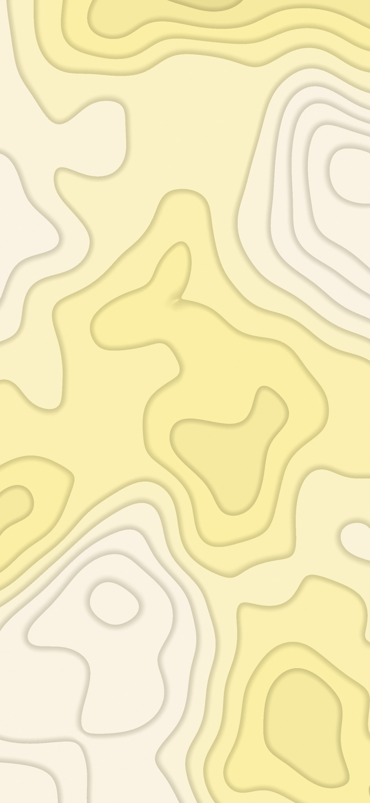 Pastel Yellow and Cream Layered Topographic wallpaper for iPhone and Android