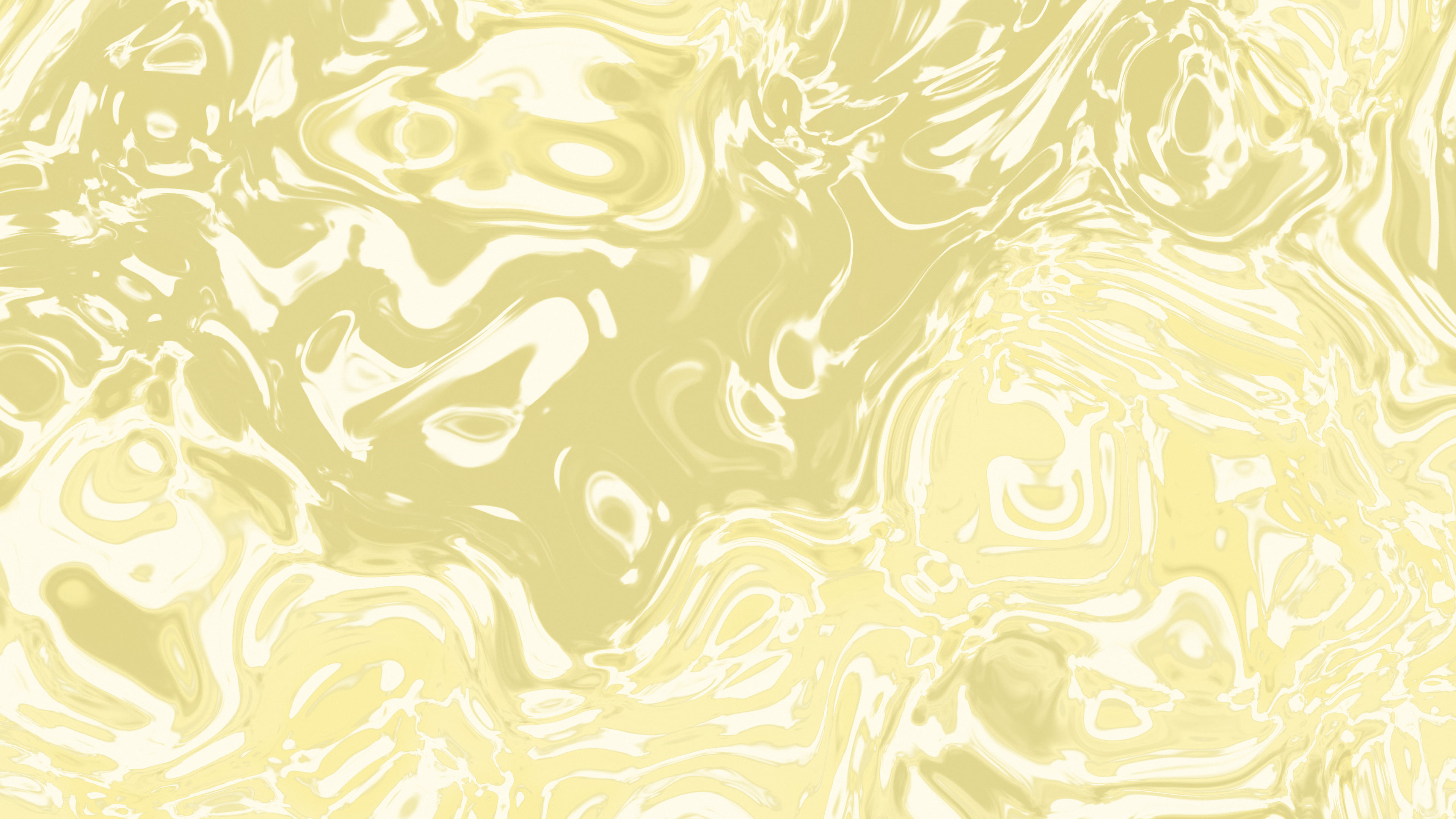 Pastel Yellow and Cream Liquid Marble desktop wallpaper in 4K