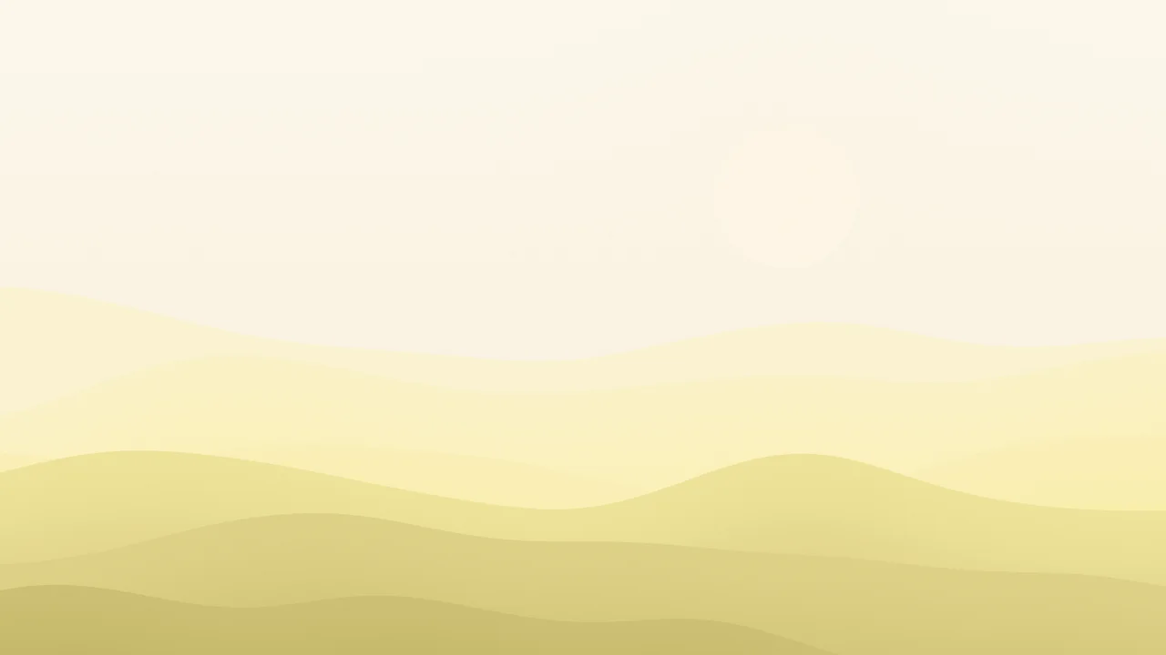 Pastel Yellow and Cream Minimalist Desert Dunes desktop wallpaper in 4K