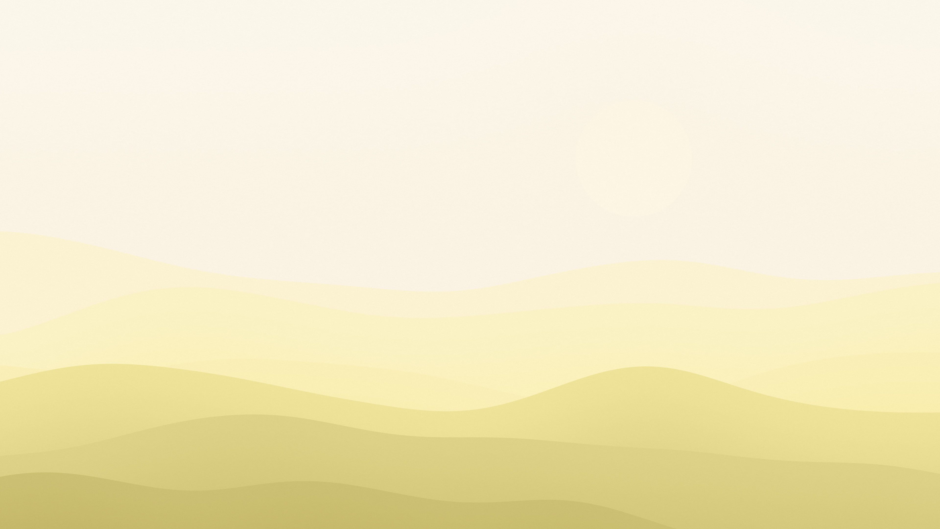 Pastel Yellow and Cream Minimalist Desert Dunes desktop wallpaper in 4K