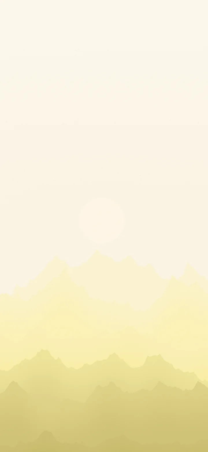 Pastel Yellow and Cream Minimalist Mountain Landscape wallpaper for iPhone and Android