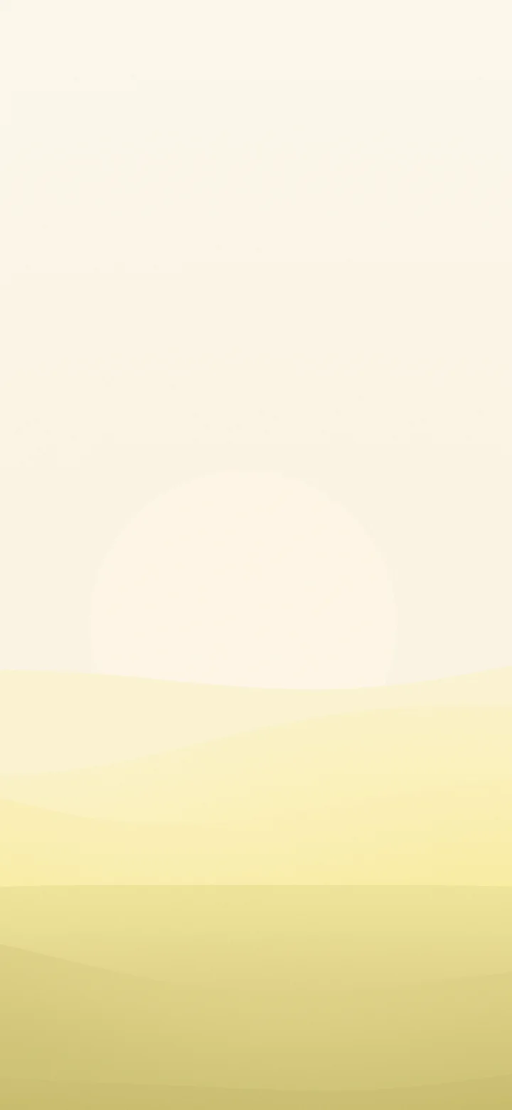 Pastel Yellow and Cream Minimalist Sunset Hills wallpaper for iPhone and Android