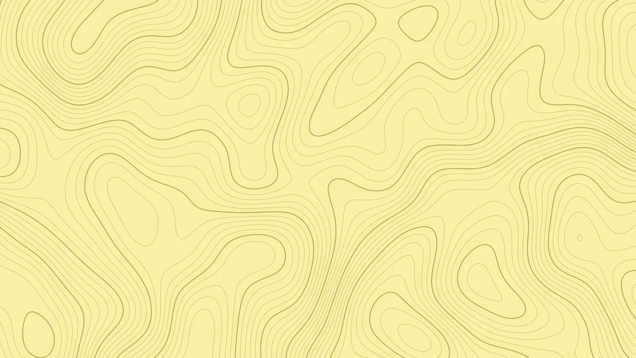 Pastel Yellow Topographic Line desktop wallpaper in 4K