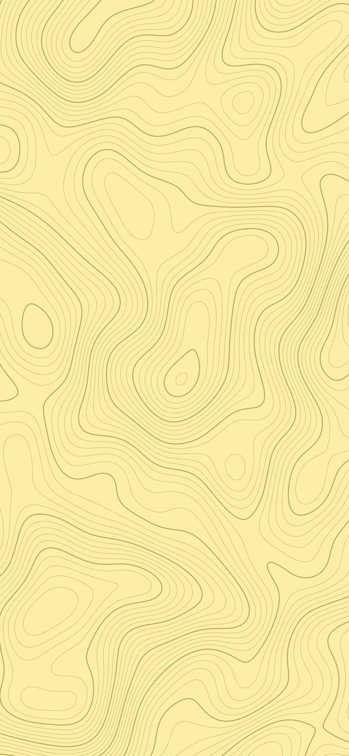 Pastel Yellow Topographic Line wallpaper for iPhone and Android
