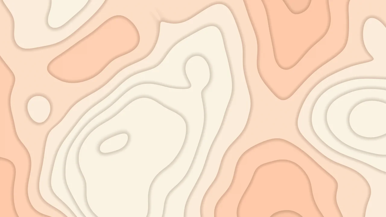 Peach and Cream Layered Topographic desktop wallpaper in 4K