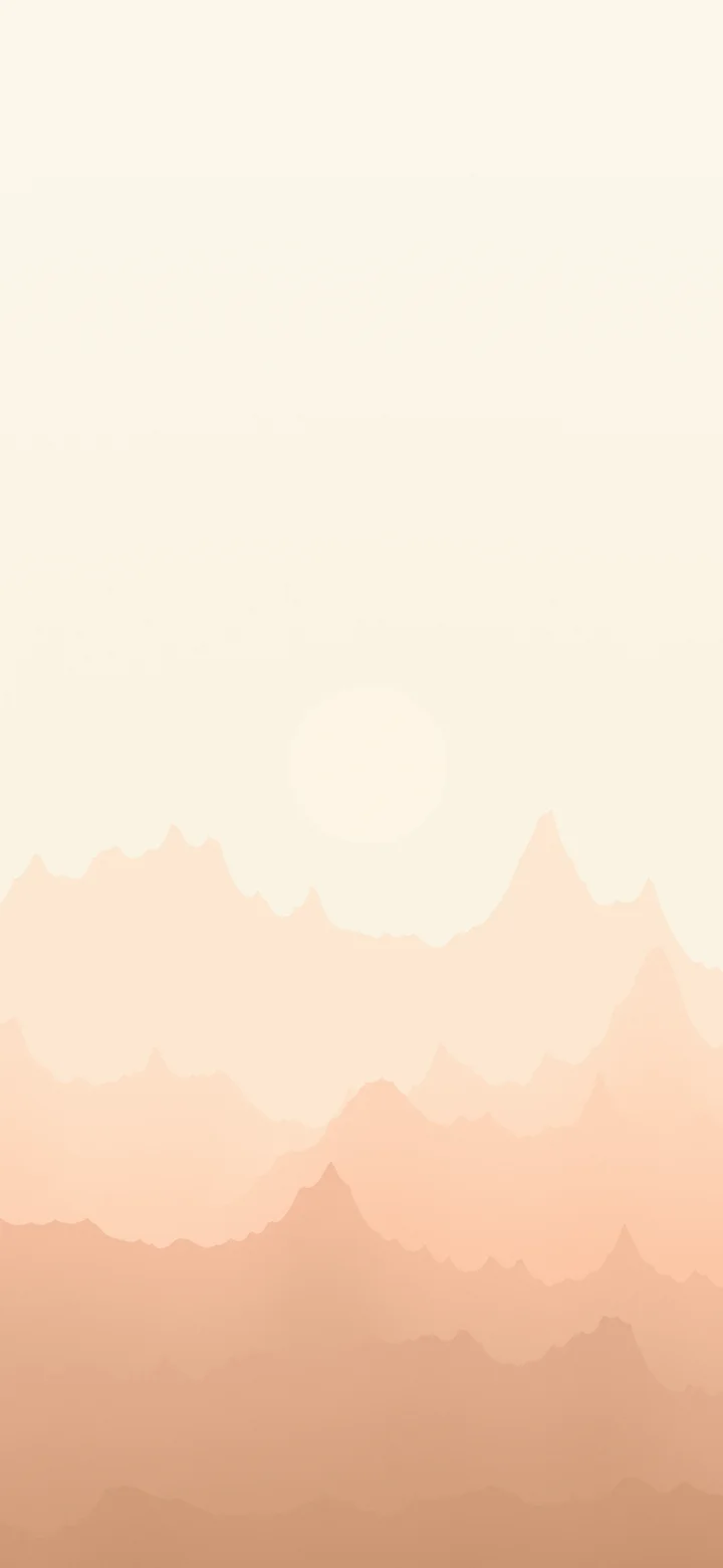 Peach and Cream Minimalist Mountain Landscape wallpaper for iPhone and Android