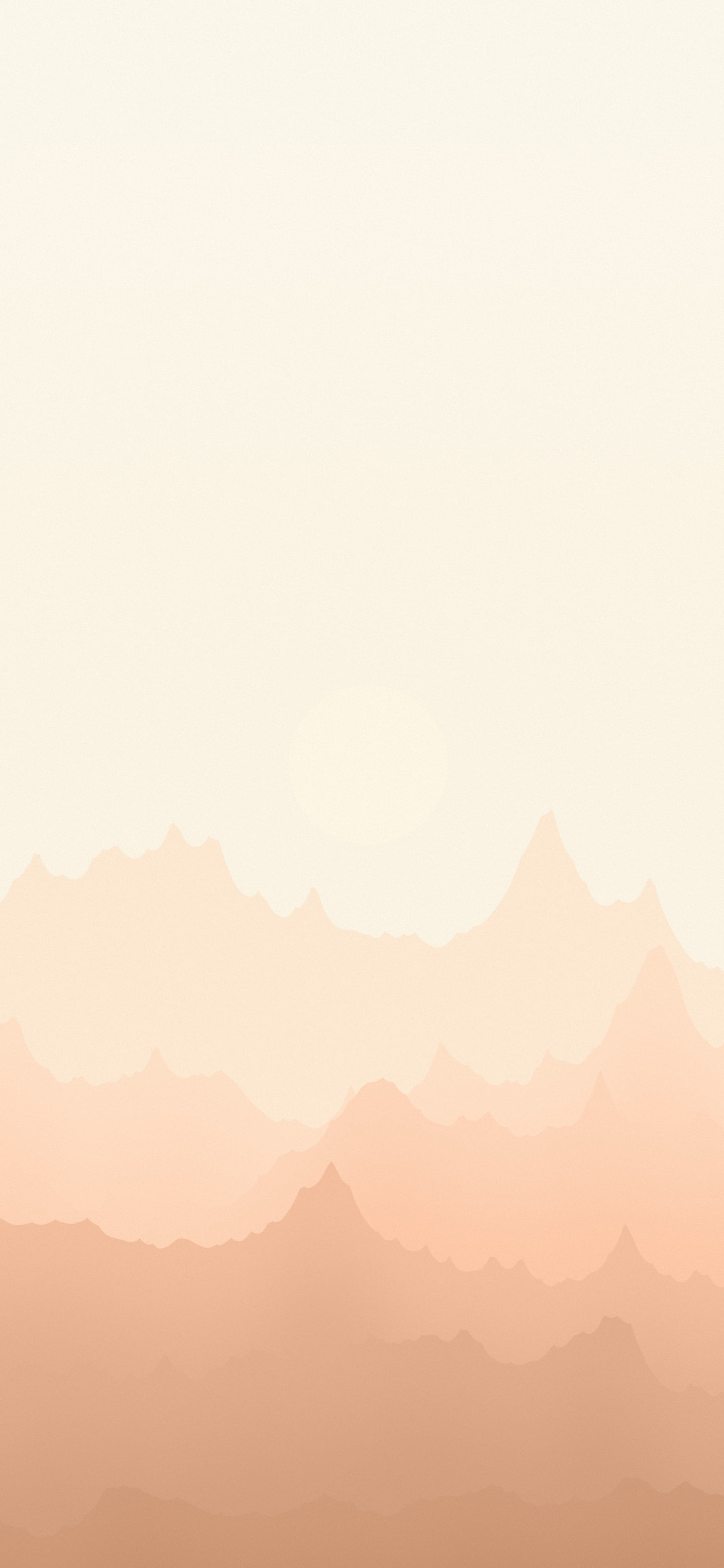 Peach and Cream Minimalist Mountain Landscape wallpaper for iPhone and Android