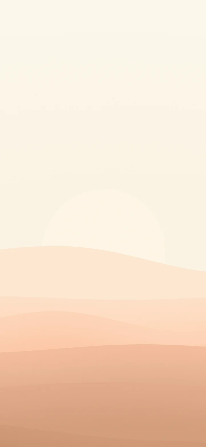 Peach and Cream Minimalist Sunset Hills wallpaper for iPhone and Android
