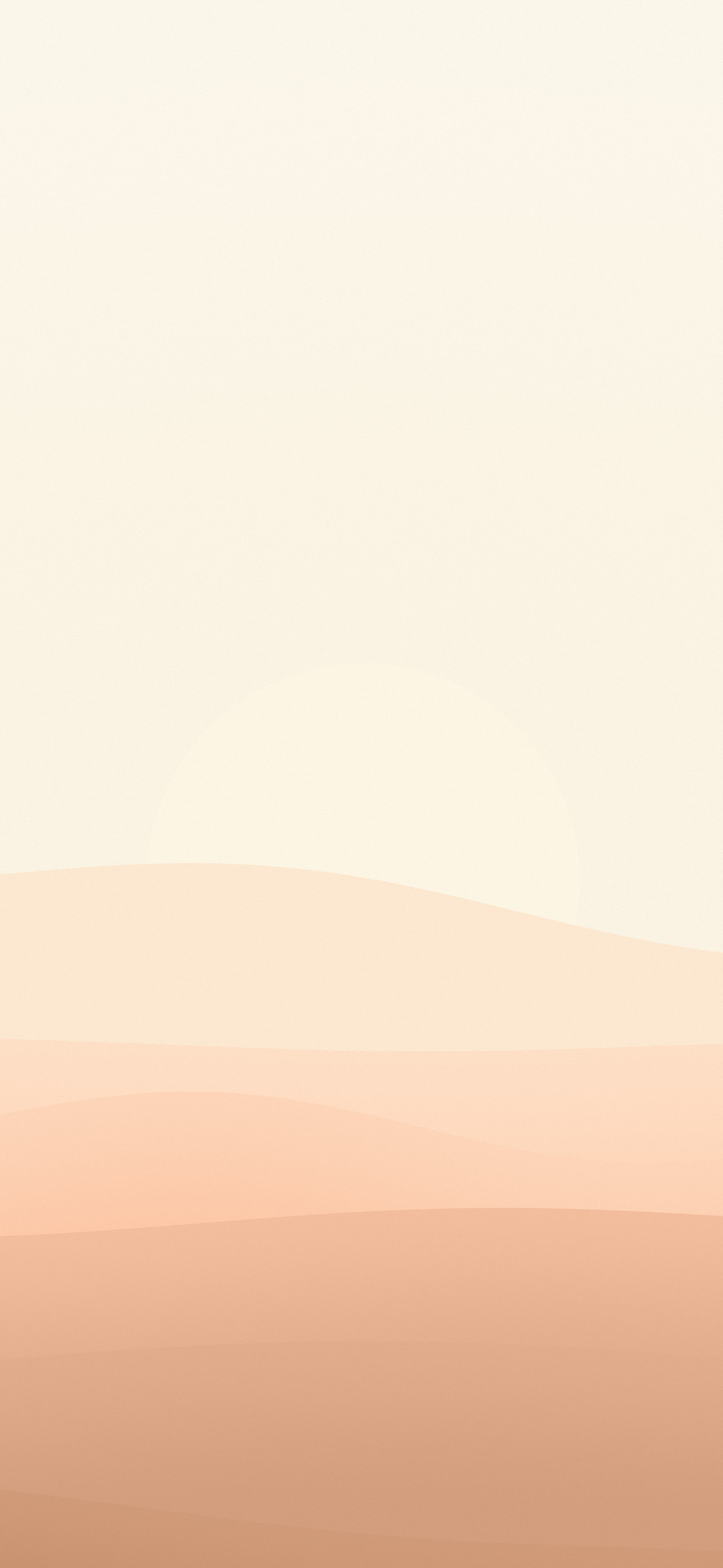 Peach and Cream Minimalist Sunset Hills wallpaper for iPhone and Android