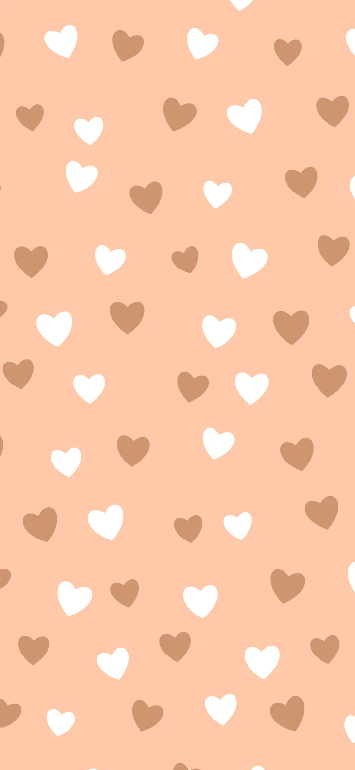 Peach Heart Pattern wallpaper for iPhone and Android