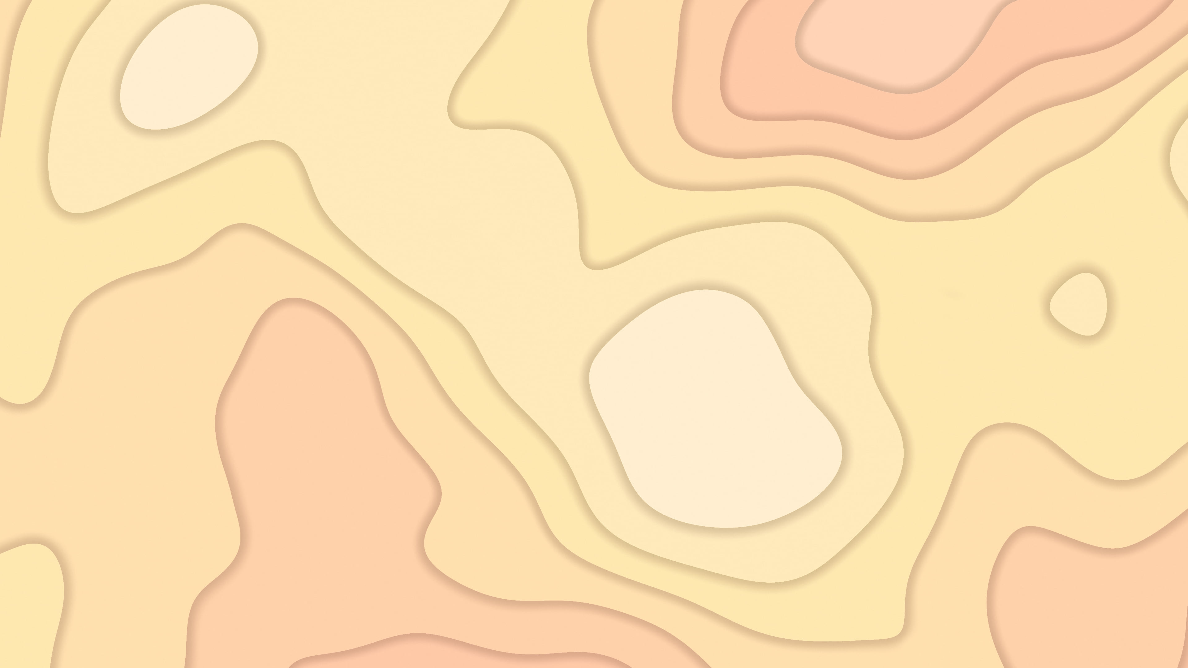 Peach Layered Topographic desktop wallpaper in 4K