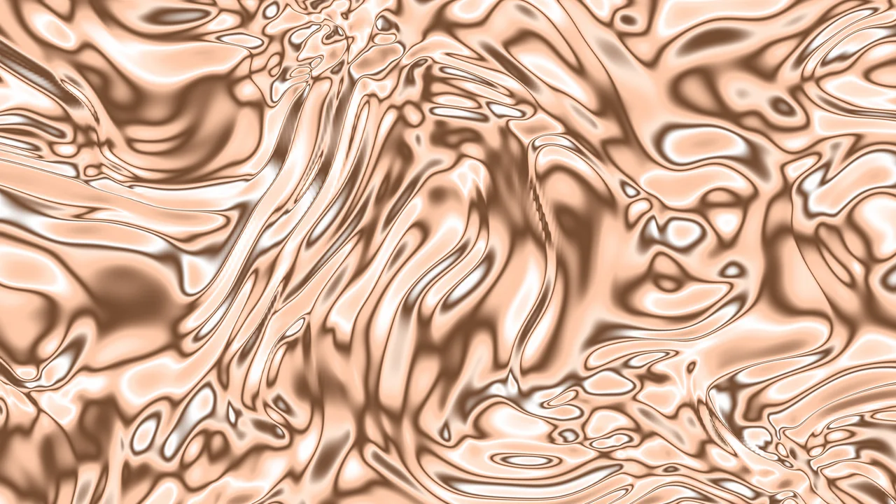 Peach Liquid Chrome desktop wallpaper in 4K
