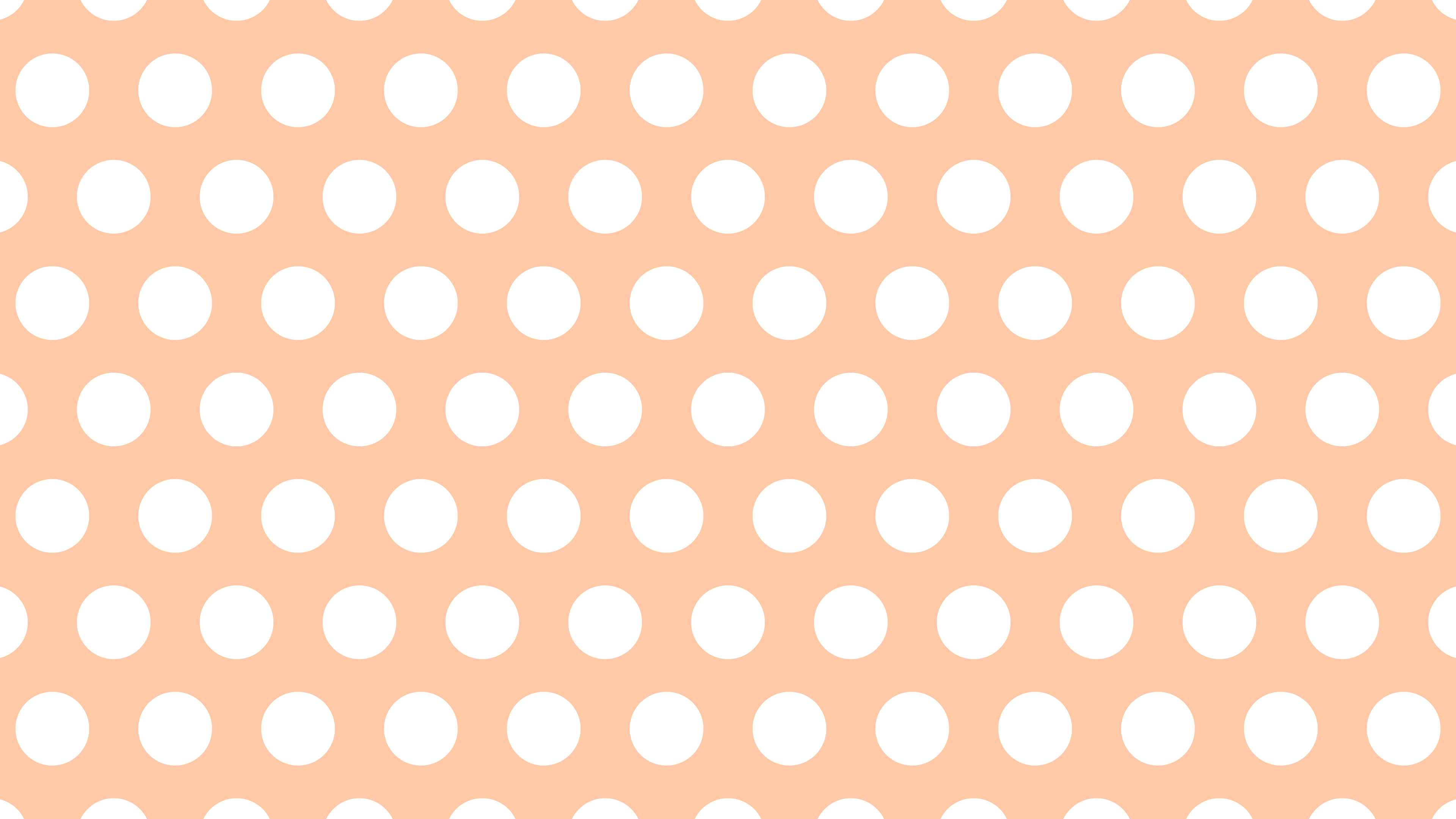 Peach Polka Dot desktop wallpaper in 4K