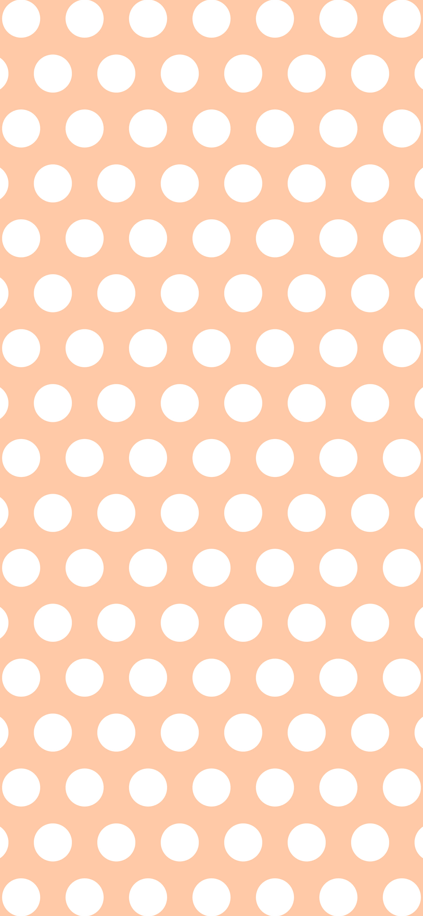 Peach Polka Dot wallpaper for iPhone and Android