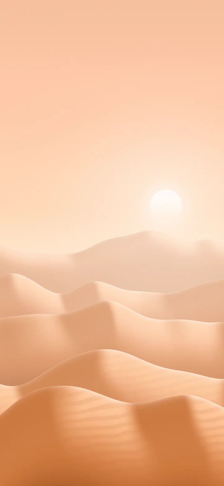 Peach Sunlit Sand Dunes wallpaper for iPhone and Android