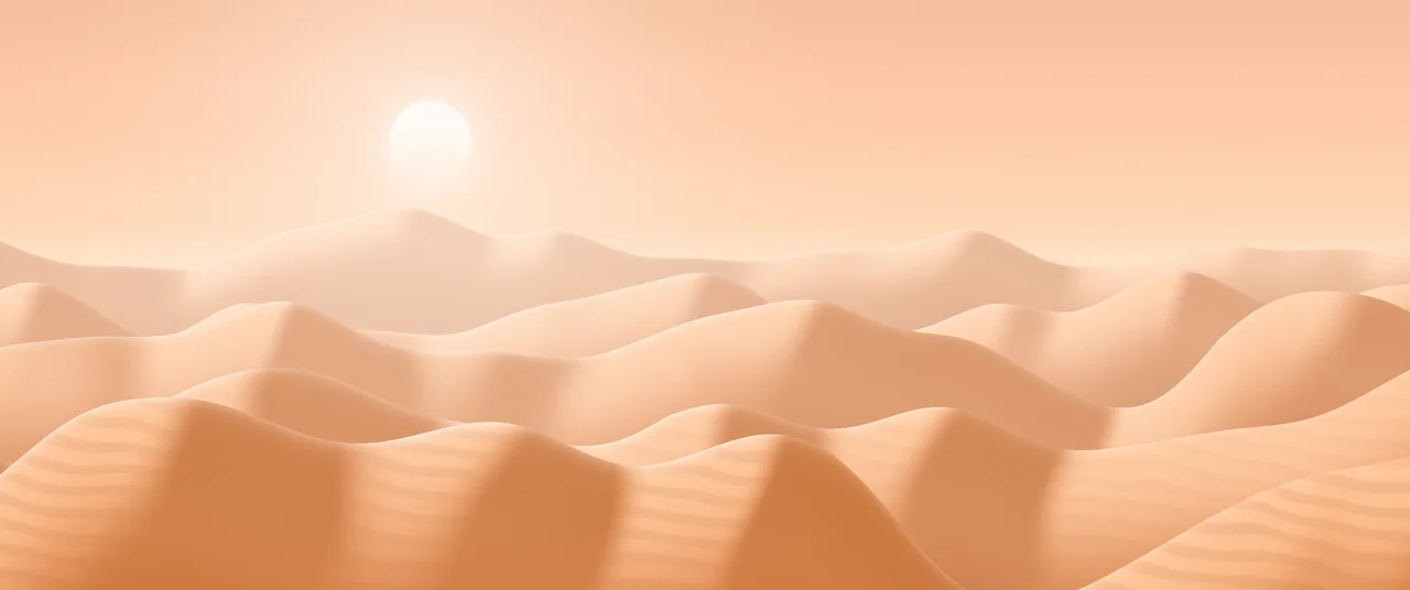 Peach Sunlit Sand Dunes ultrawide wallpaper, 3440 × 1440