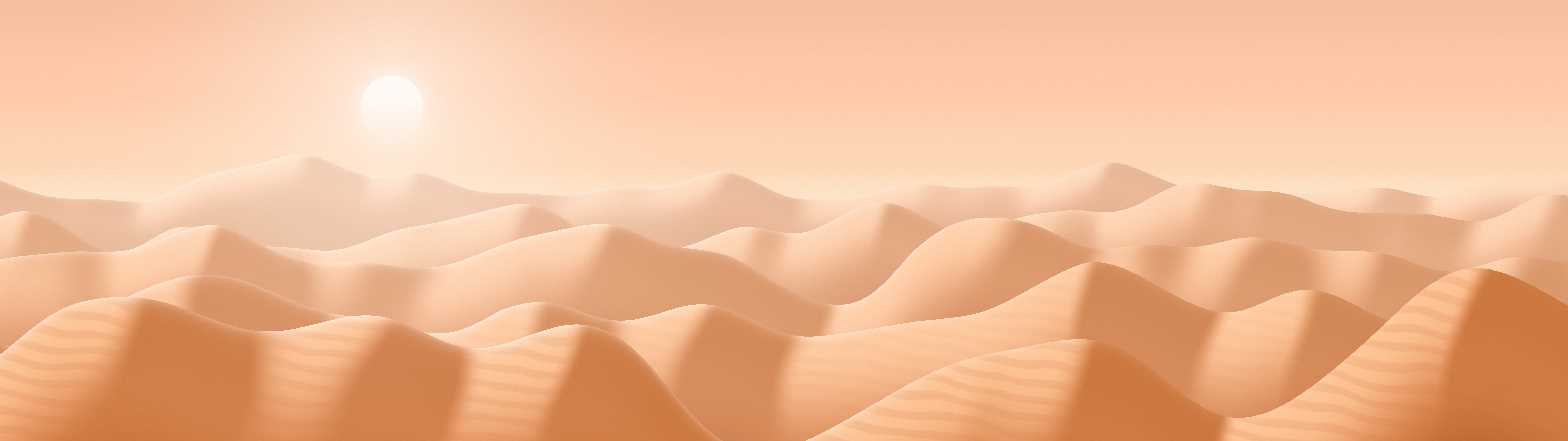 Peach Sunlit Sand Dunes Wallpaper – 4K Desktop & iPhone