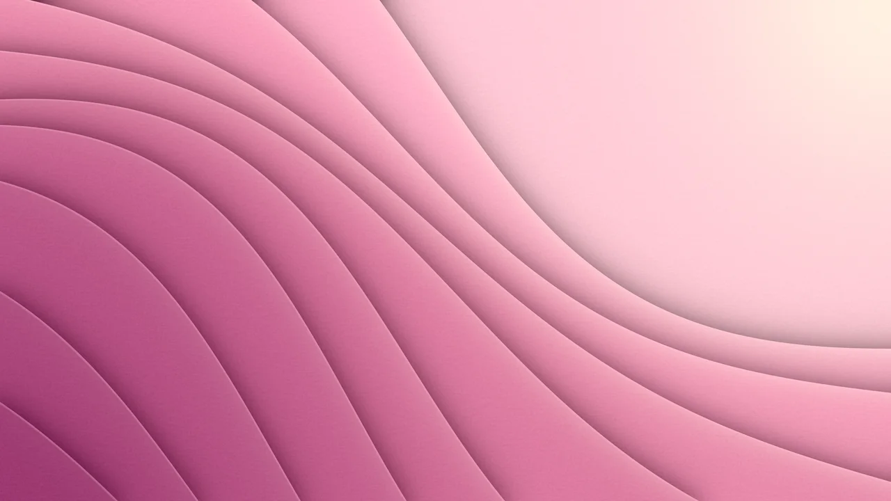 Pink 3D Paper Cut Abstract Curves desktop wallpaper in 4K