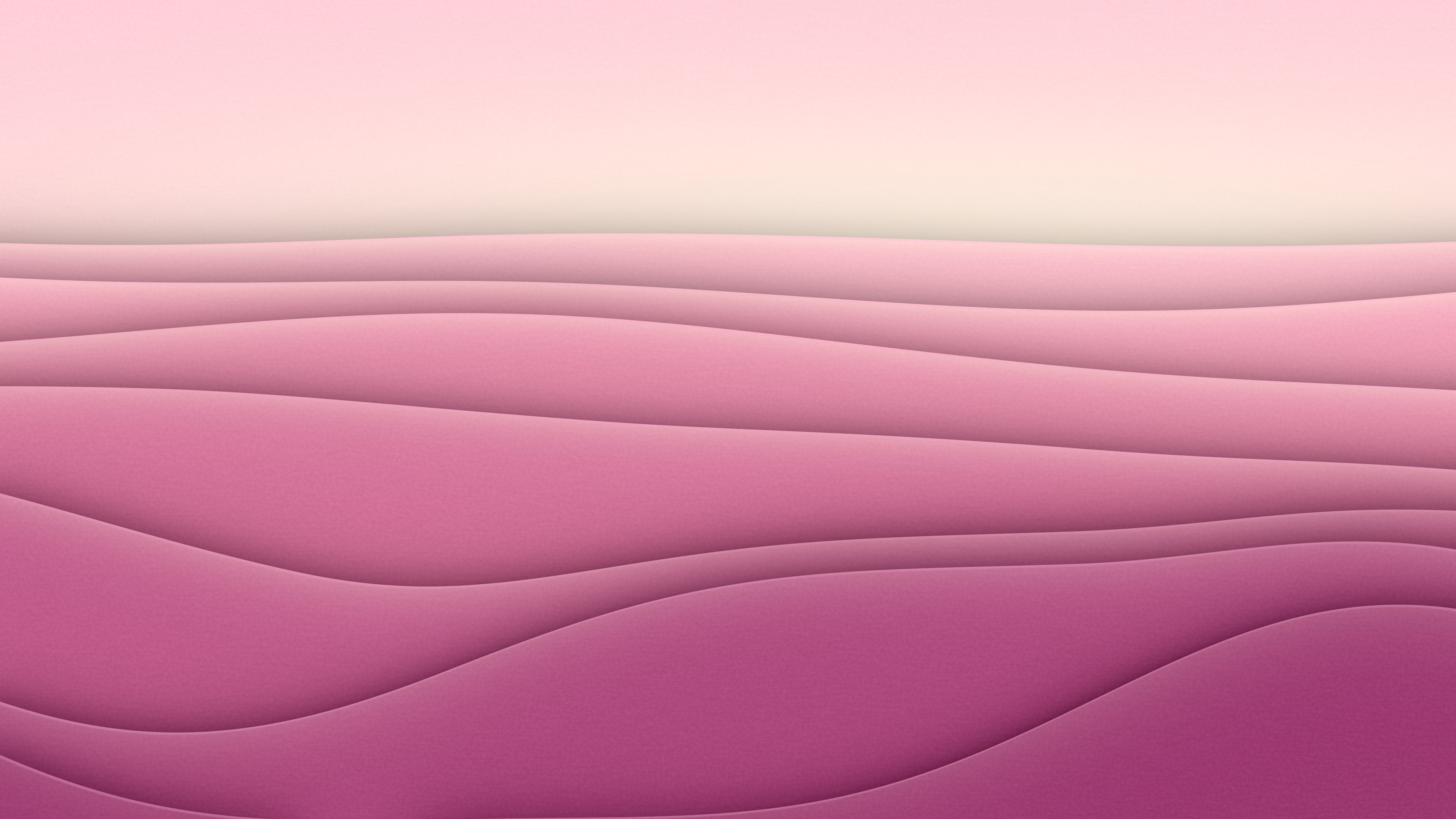 Pink 3D Paper Cut Abstract Layers desktop wallpaper in 4K