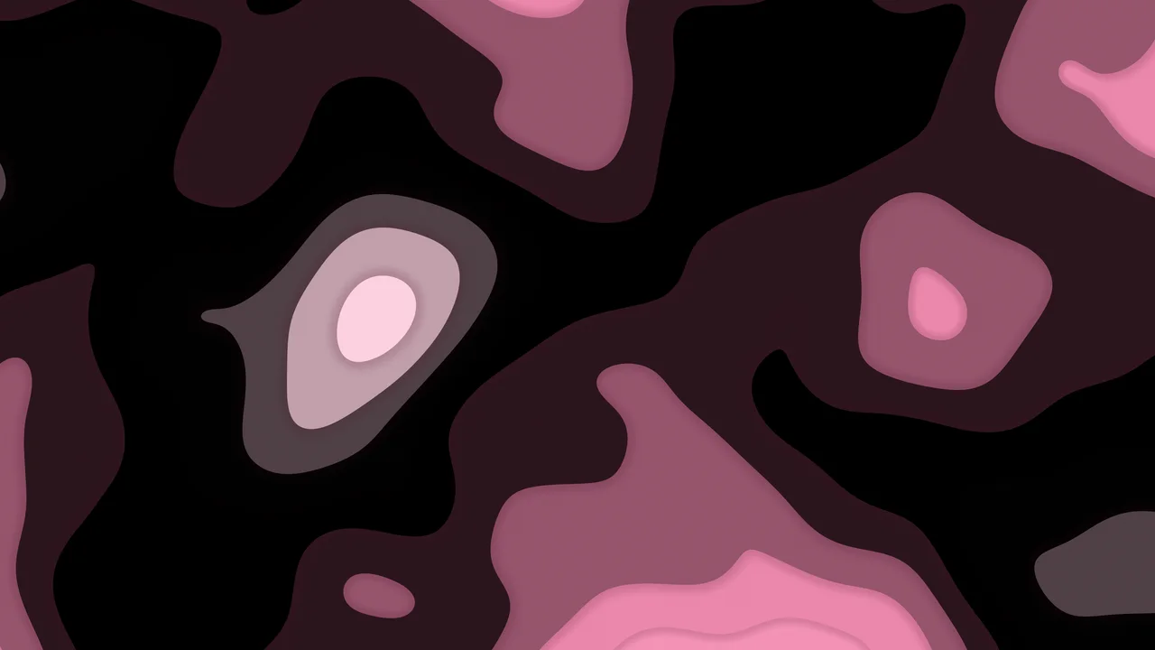 Pink and Black Layered Topographic desktop wallpaper in 4K