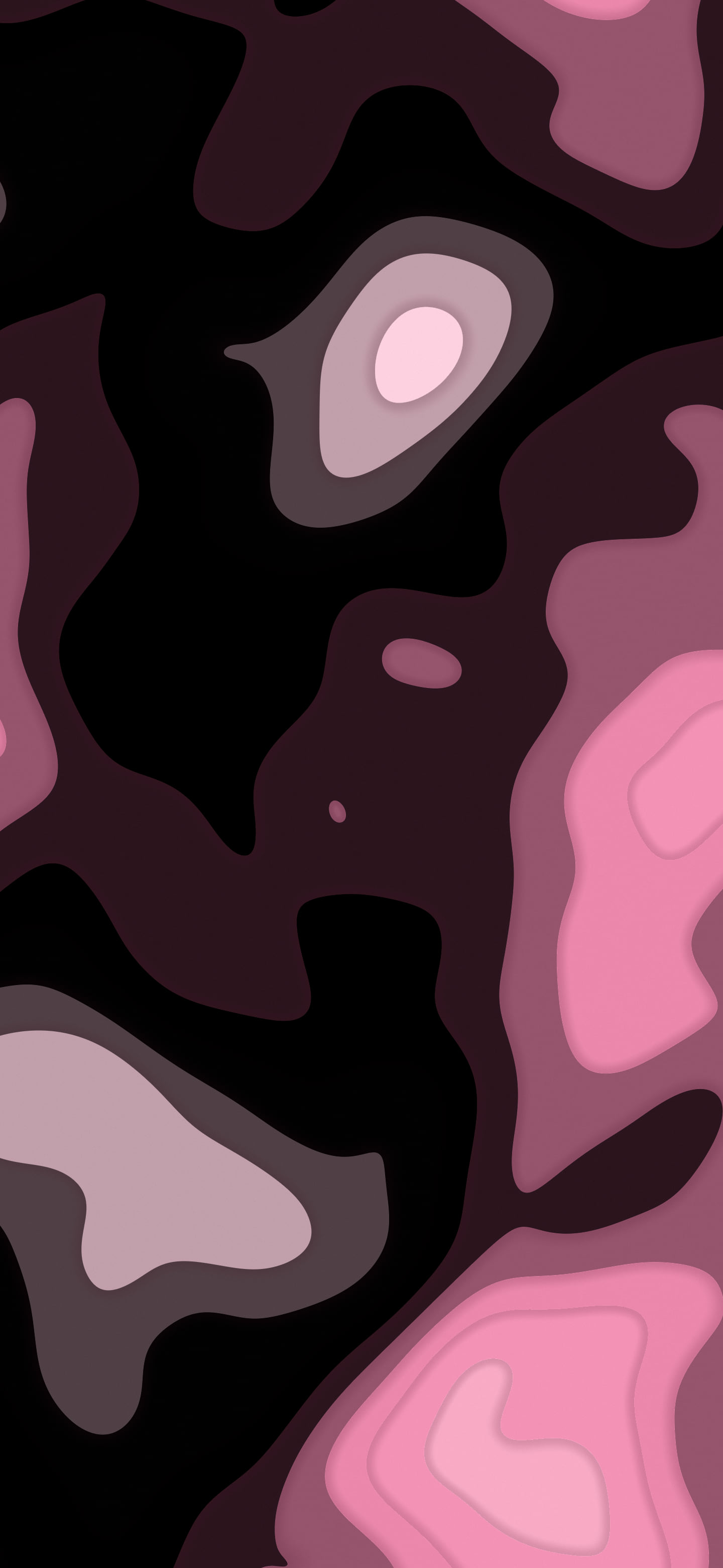 Pink and Black Layered Topographic wallpaper for iPhone and Android