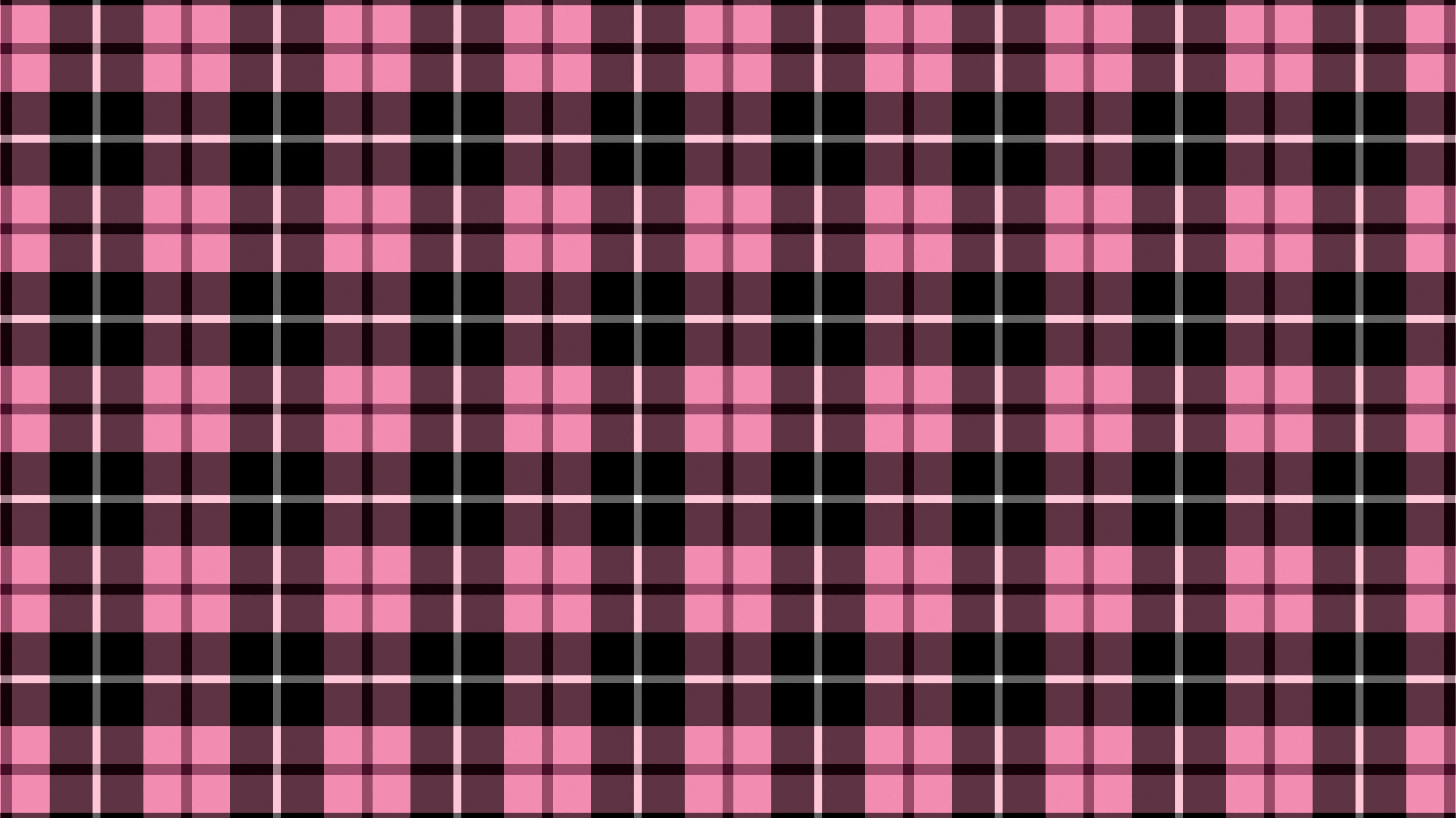 Pink and Black Tartan Plaid desktop wallpaper in 4K